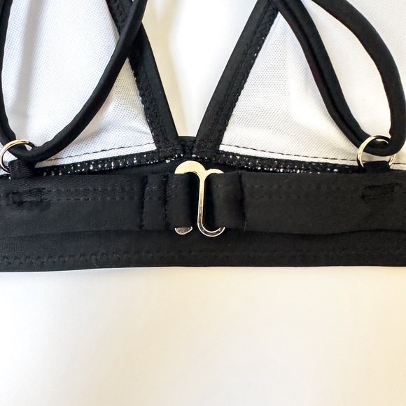 Zaful Padded Triangle Bikini Top Black - Picture 3 of 4